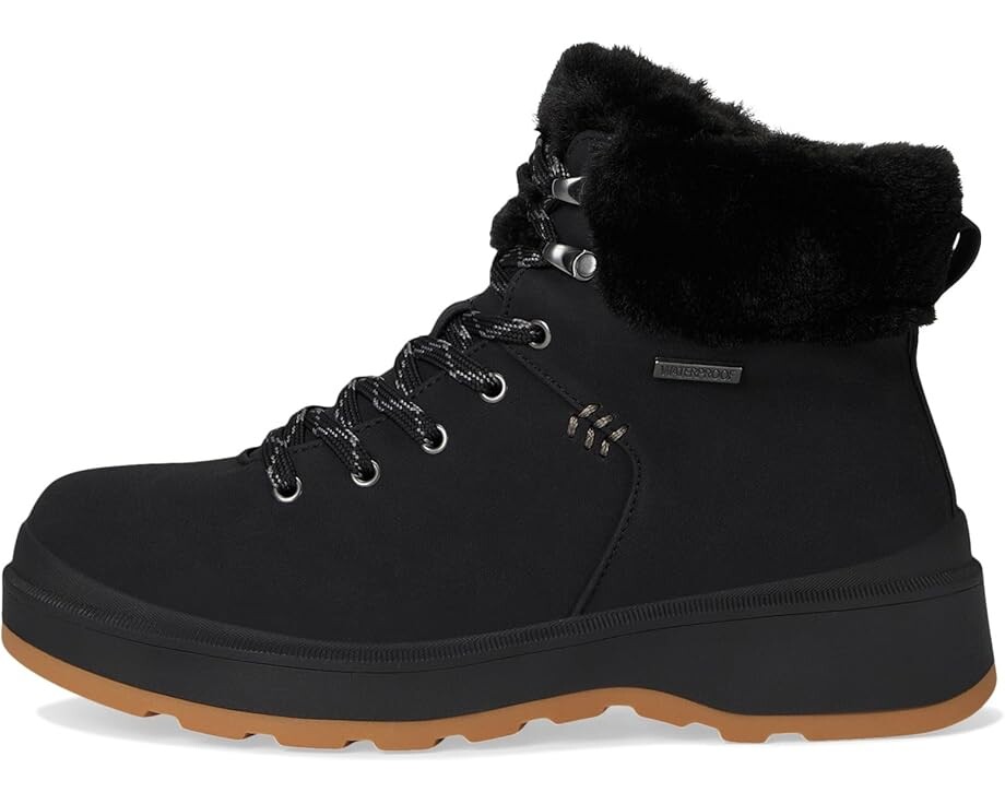 Ботинки женские SKECHERS Park City водонепроницаемые с искусственным мехом, черный — фото 4