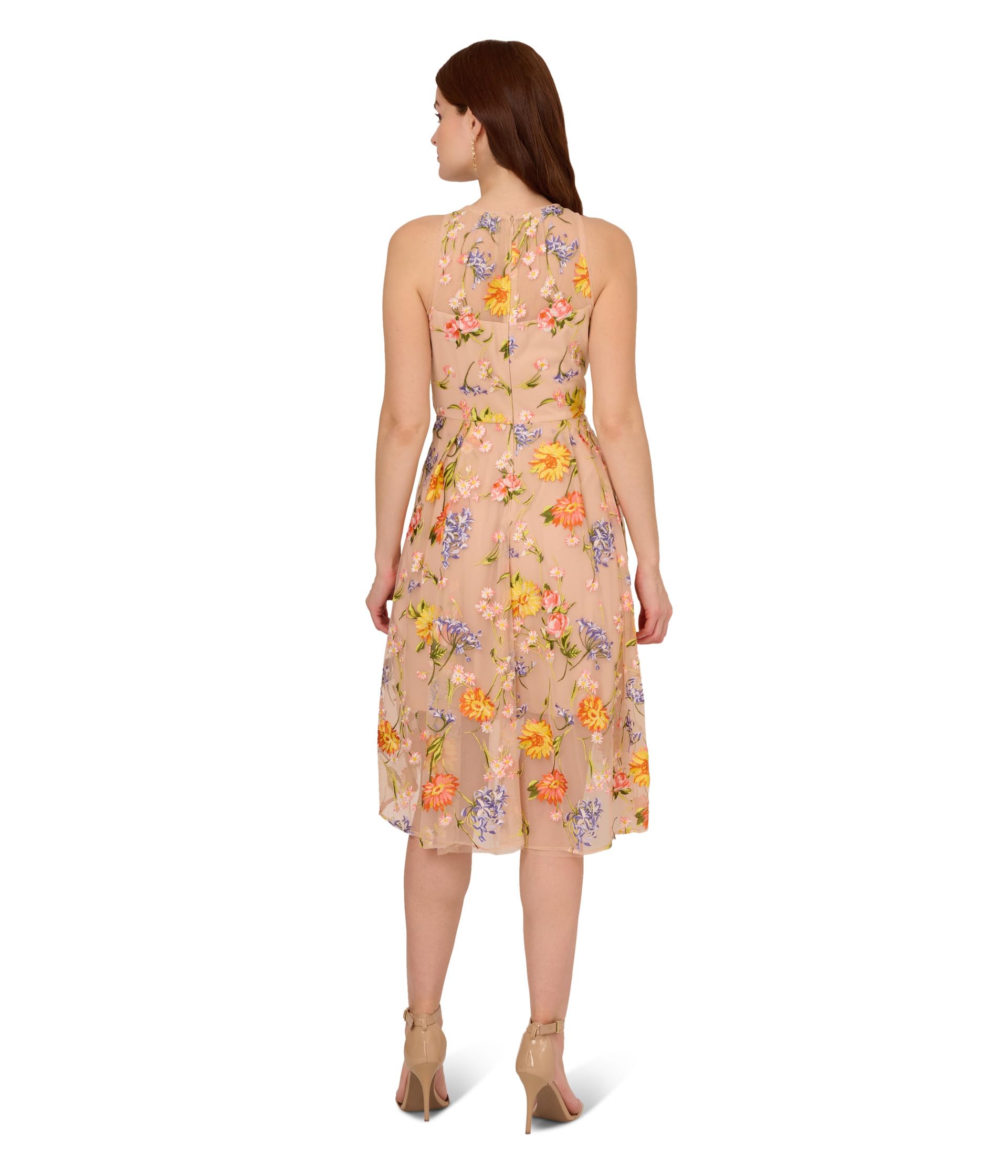 Туфли Adrianna Papell Embroidery Midi Dress, цвет Yellow/Orange Multi — фото 2