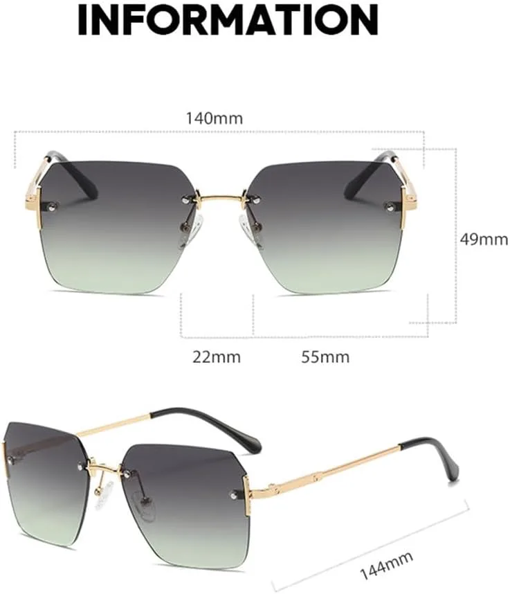 

Женские солнцезащитные очки LVTFCO Fashion Line без оправы, ретро-оправа с градиентным металлическим покрытием, мужские очки для рыбалки и активного отдыха, 1