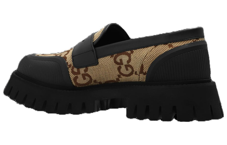 Кроссовки Gucci Novo GG Jacquard Chunky Loafer 'Black Camel', черный — фото 3