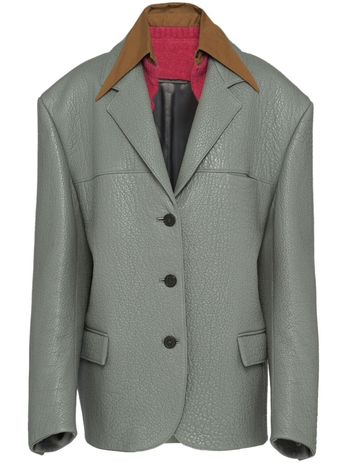 

Prada кожаная куртка, серый