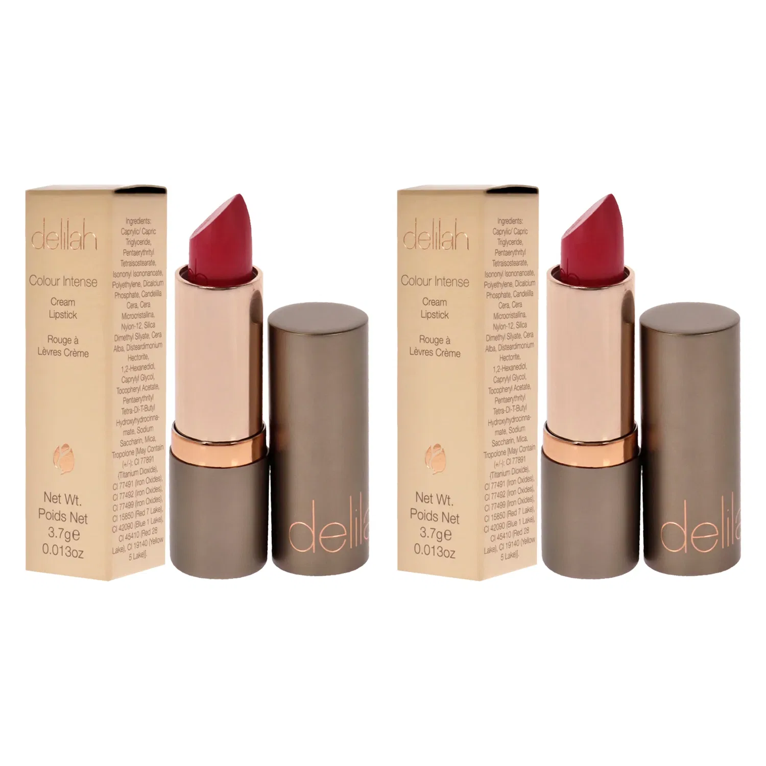 Интенсивная кремовая помада Colour Intense Cream Lipstick - Stiletto от Delilah для женщин - 0,13 унции - набор из 2 штук — фото 4