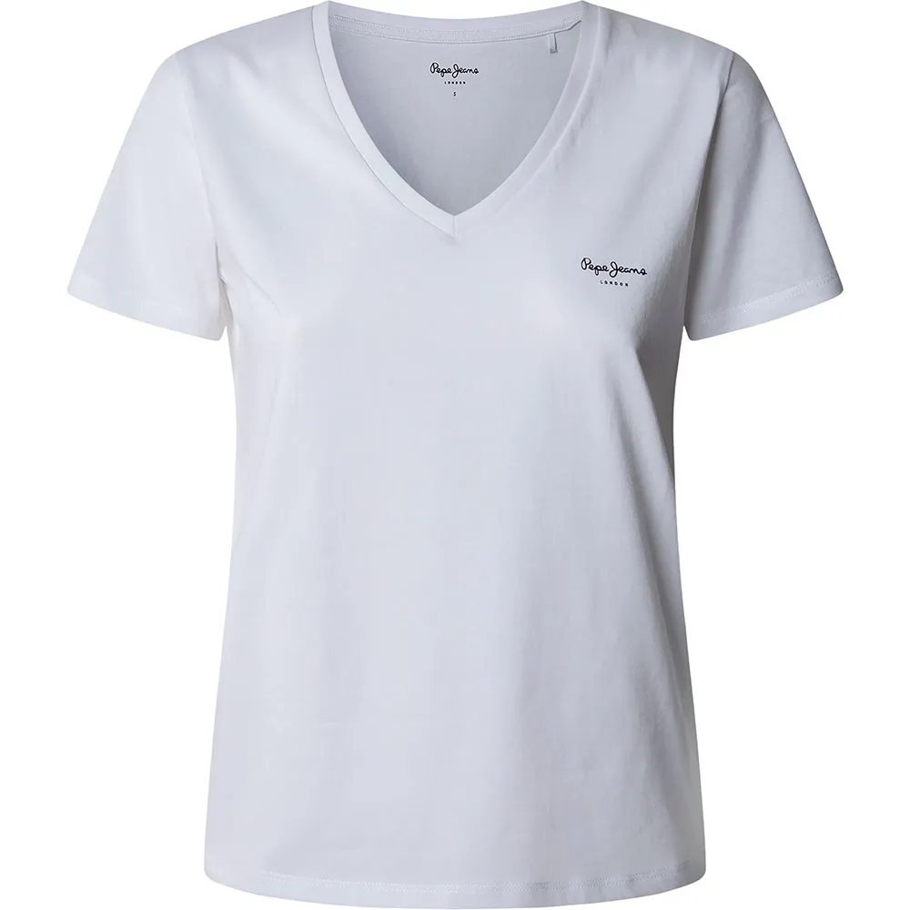

Футболка Pepe Jeans Macy short sleeve v neck, белый