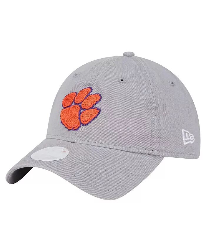 

Женская серая кепка с логотипом Clemson Tigers 9TWENTY Adjustable New Era