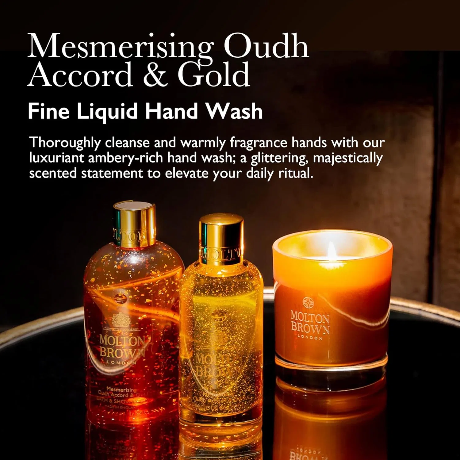 Жидкое мыло для рук «Mesmerising Oudh Accord & Gold» от Molton Brown, 300 мл Molton Brown — фото 3