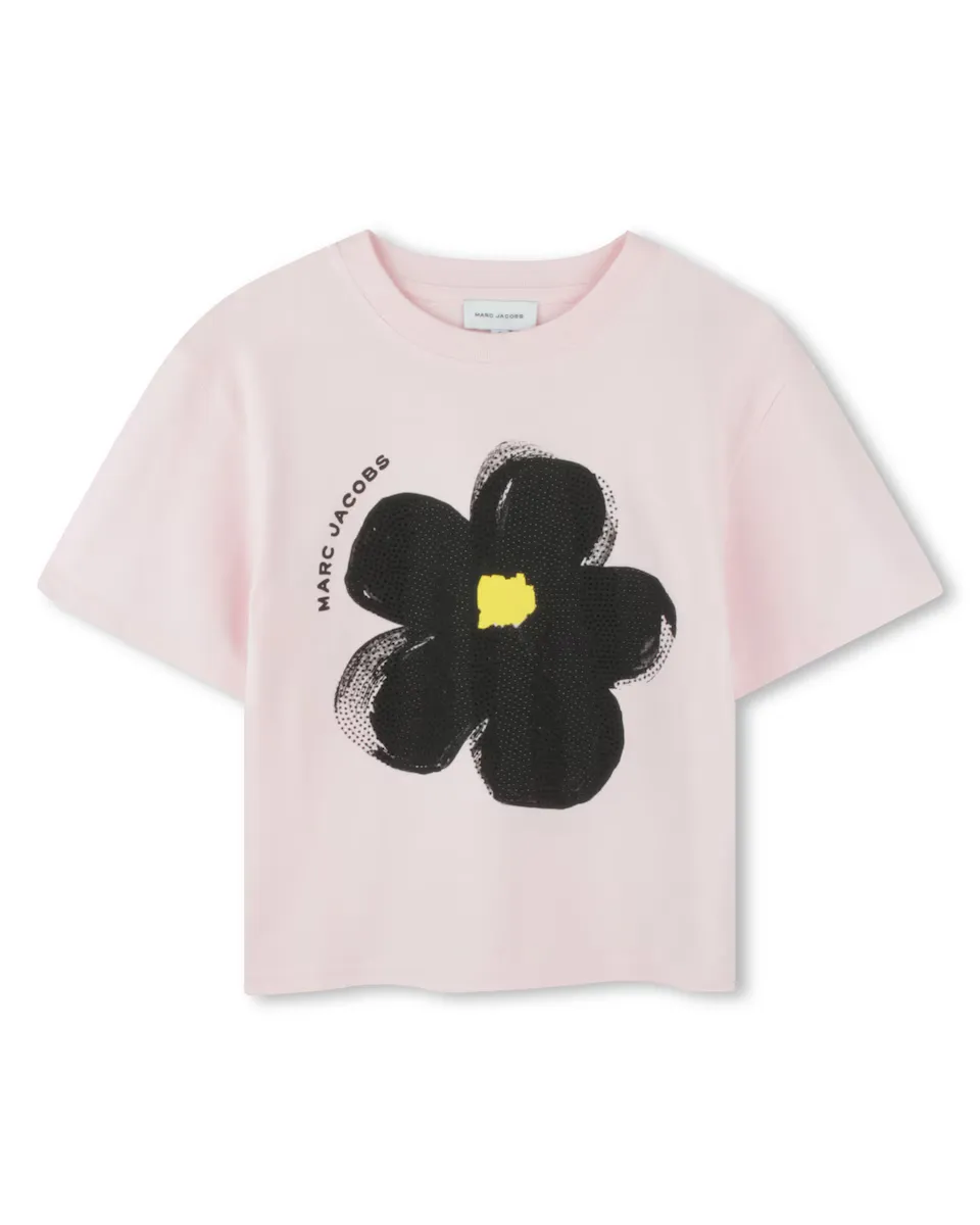 

Футболка для девочки из хлопка с короткими рукавами Marc Jacobs, цвет Rosa