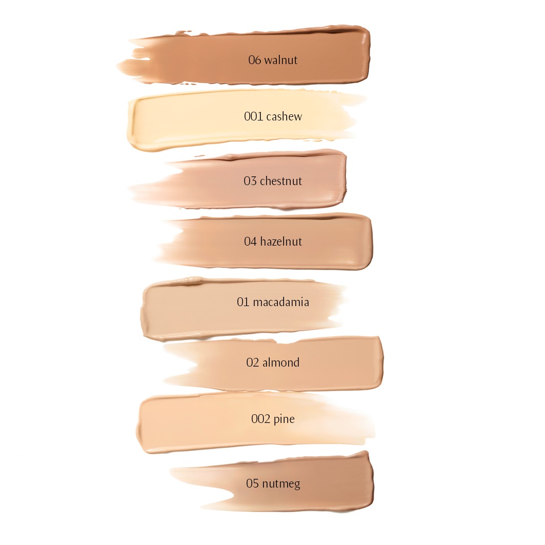 Тональный крем для лица foundation 002 pine 30 ml Dr Hauschka, nr.06 - walnut, объем 30 мл — фото 4