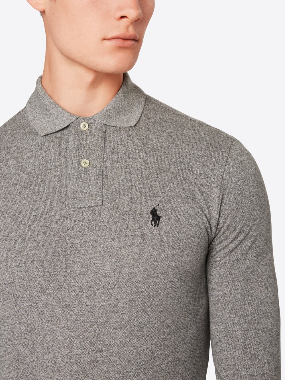 Узкая футболка Polo Ralph Lauren, темно-серый — фото 3