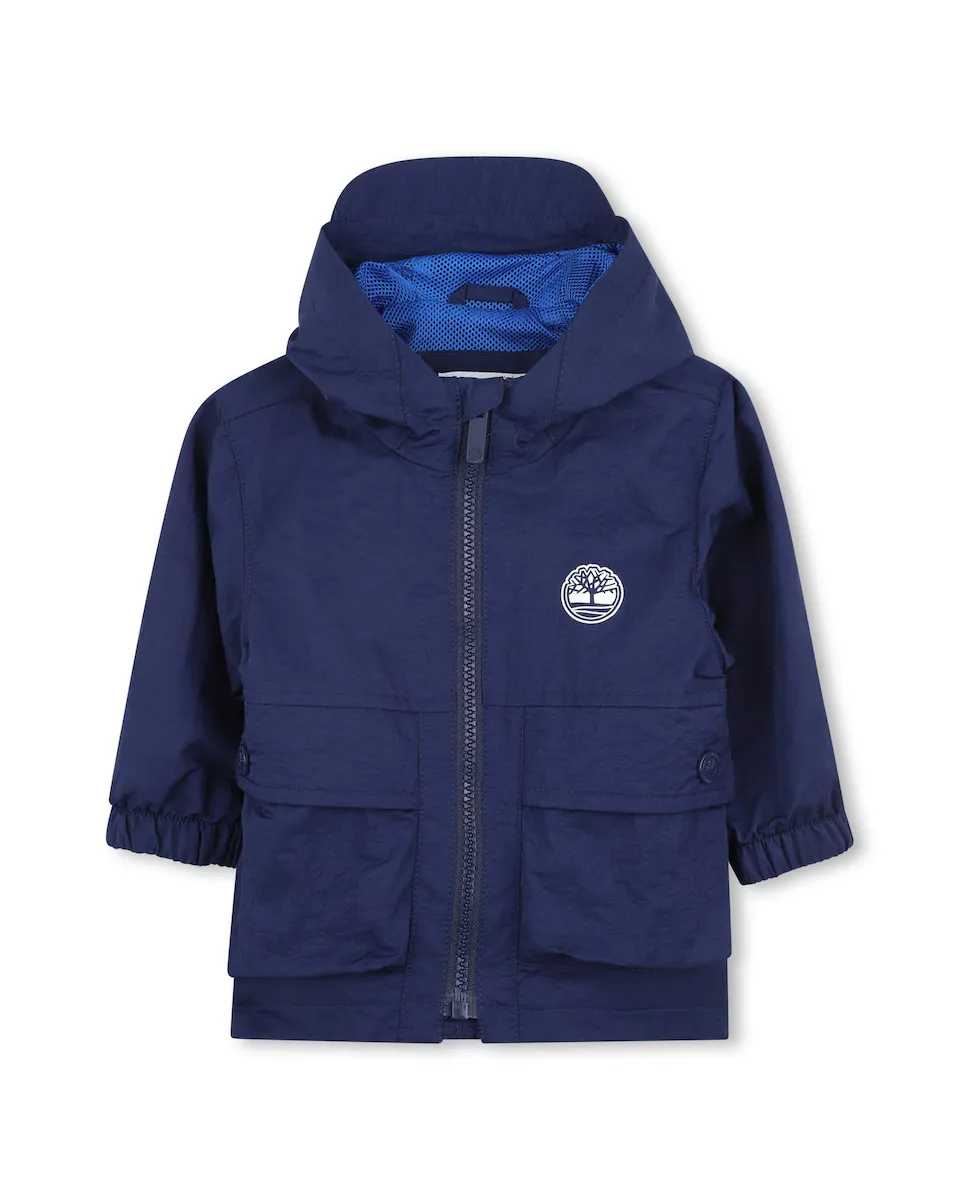 

Ветровка для мальчика с капюшоном и застежкой-молнией Timberland, тёмно-синий