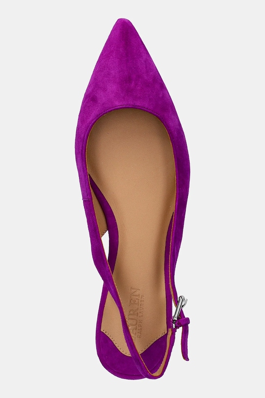 Балетки из нубука Londyn Slbck Lauren Ralph Lauren, фиолетовый — фото 4