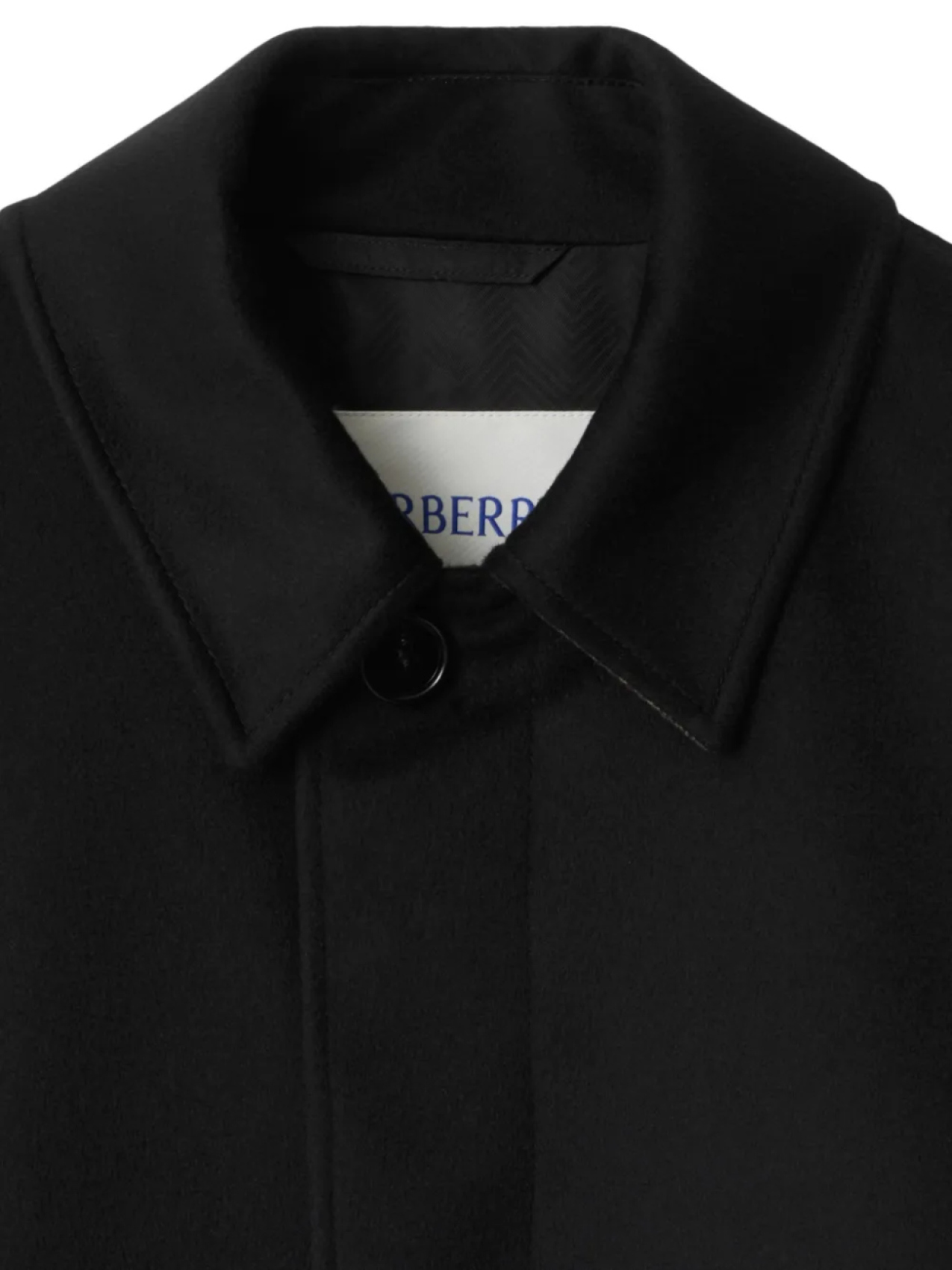 Пальто Burberry однобортное, черное — фото 2