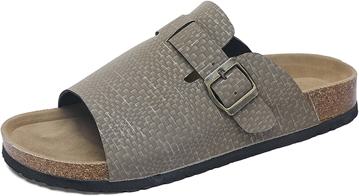 

Мужские сандалии из пробки Летние городские модные слайд-сандалии Легкие дышащие повседневные шлепки для прогулок На открытом воздухе Для отдыха и пляжа Generic, зеленый