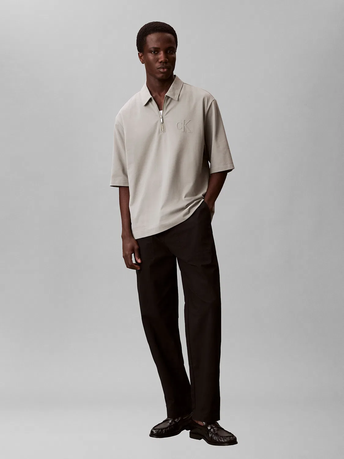 Рубашка Calvin Klein цвета базальтово-серый — фото 3