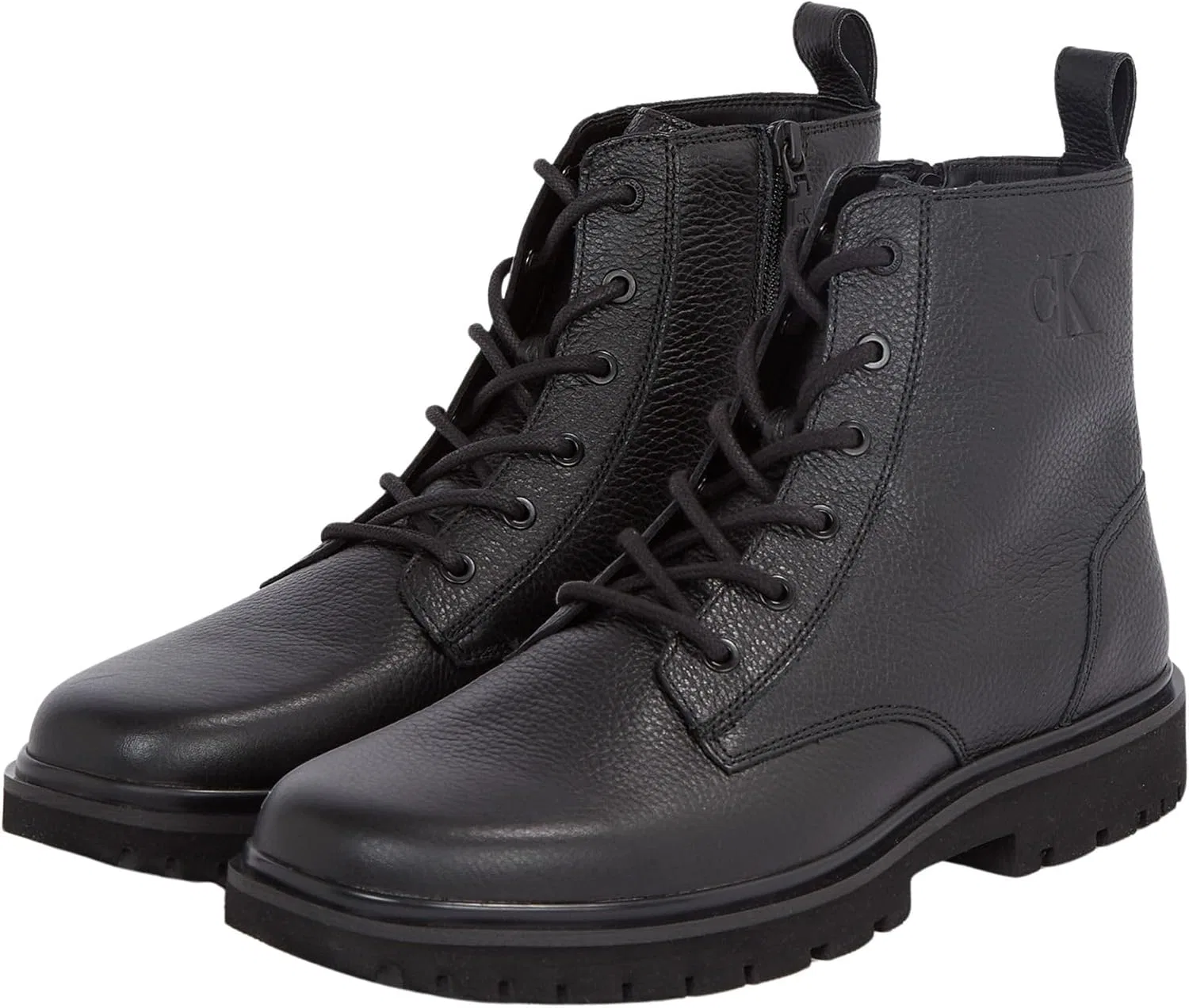 Ботинки средней длины Calvin Klein Herren Stiefel Eva Mid Tumbled zum Schnüren, Black Triple Black — фото 4