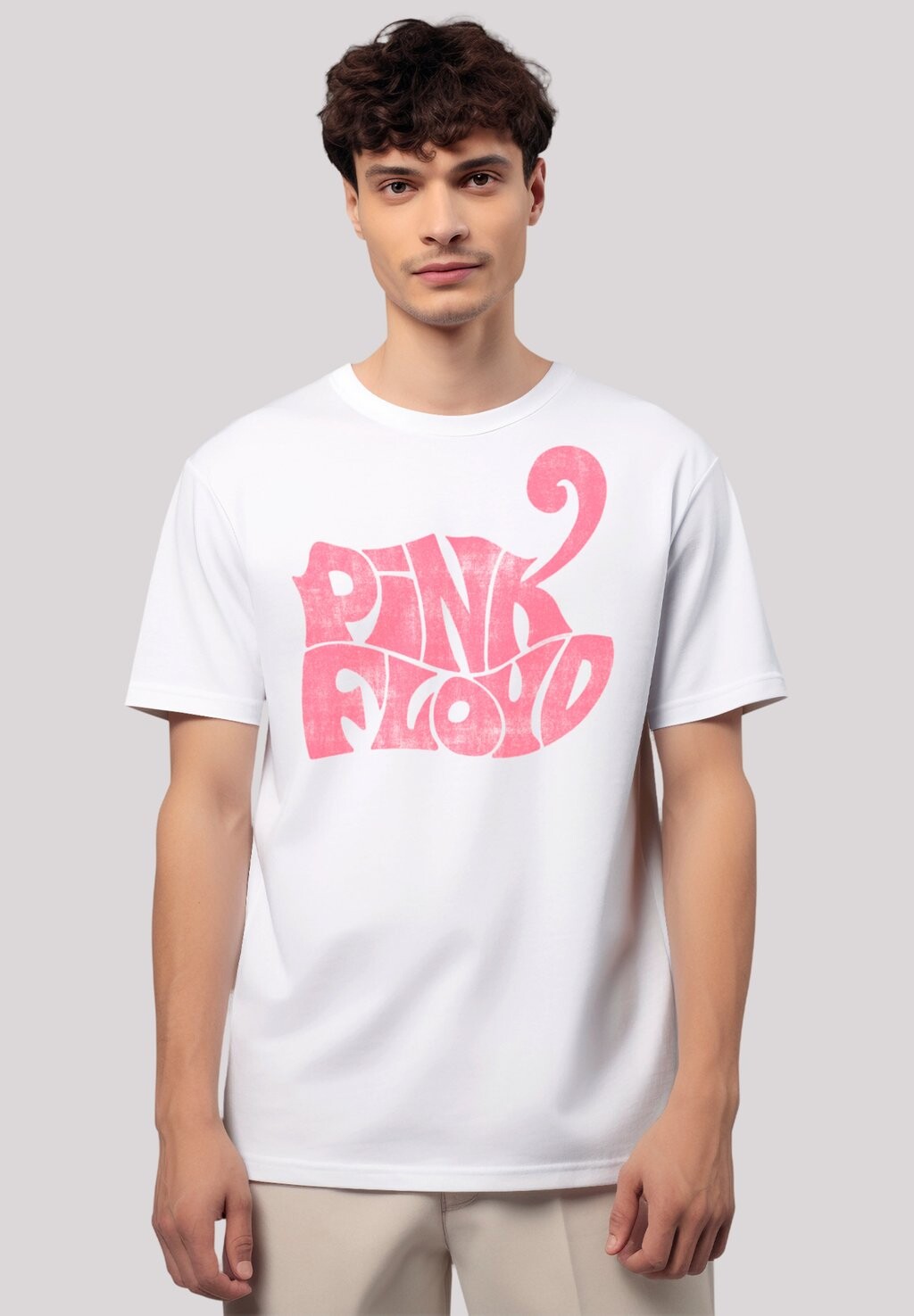 

Футболка с принтом PINK FLOYD RETRO LOGO F4NT4STIC, белый