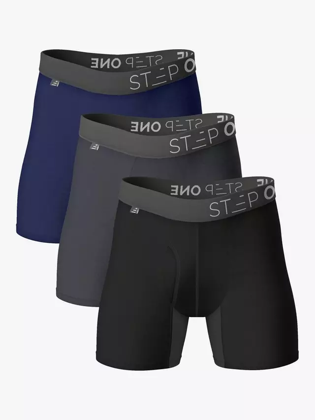 

Боксеры Step One Bamboo 3 шт, цвет black/grey/navy