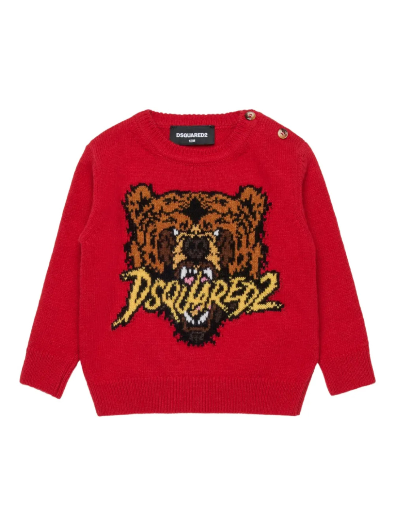 

DSQUARED2 KIDS джемпер вязки интарсия, красный