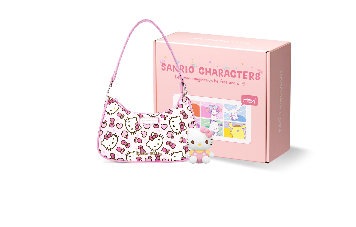 

Zhenggang Zgo Женская сумка через плечо Hello Kitty, Hello Kitty — подарочная коробка с розовой карточкой