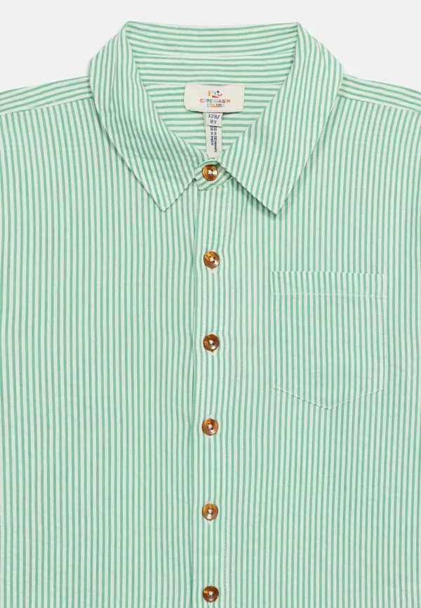 Рубашка, блузка на пуговицах Copenhagen Colors, Sharp Green/Cream — фото 3