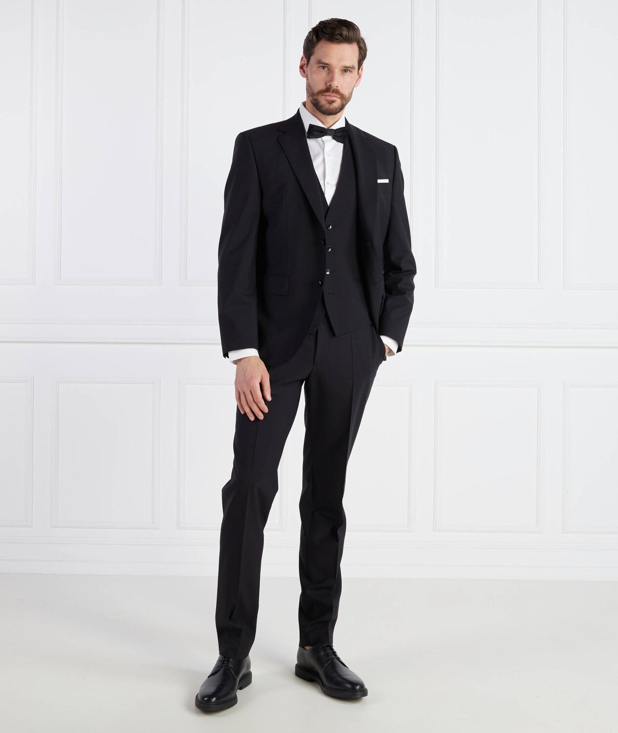 Шерстяная куртка BOSS BLACK elegante h-jeckson-mm-224 regular fit, черный — фото 2