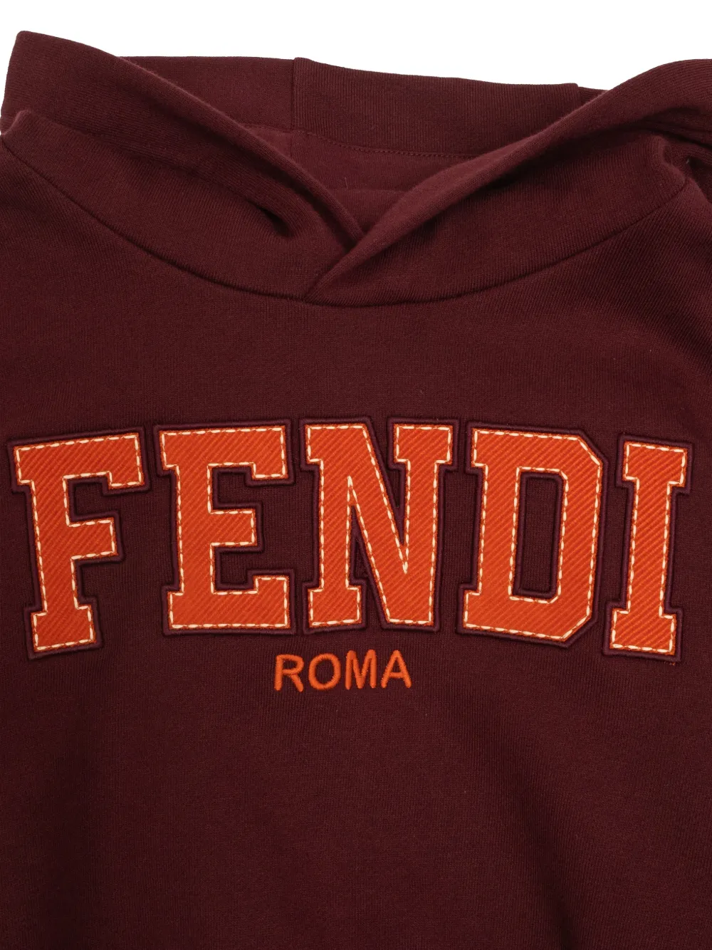 Худи с длинными рукавами-буфами Fendi Kids, красный — фото 2