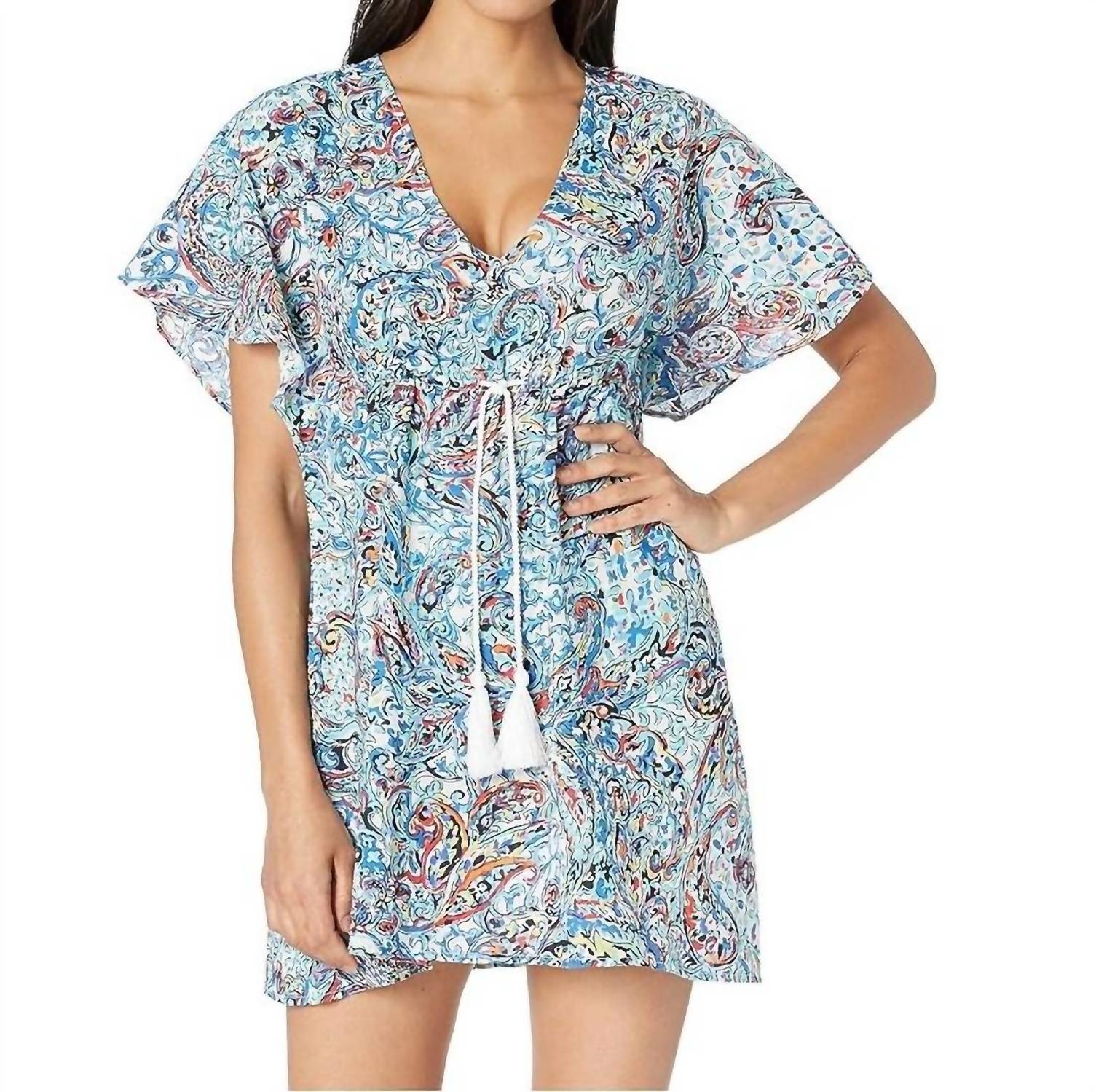 

Платье Mystic Paisley Flutter Sleeve Dress в синем цвете Ralph Lauren
