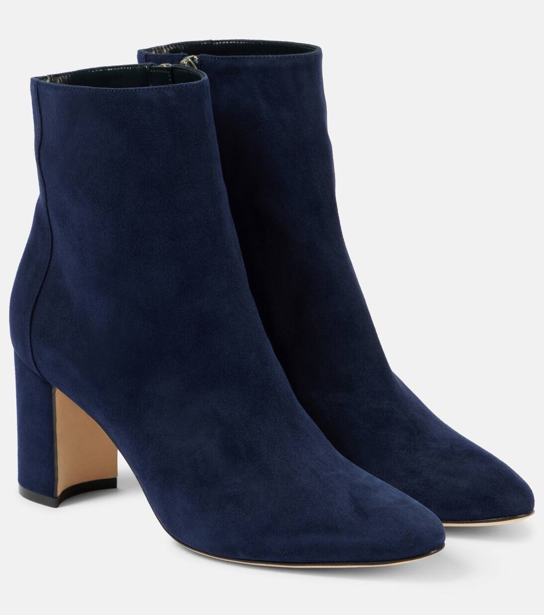 Замшевые ботильоны Rosie Manolo Blahnik, цвет 4116 navy