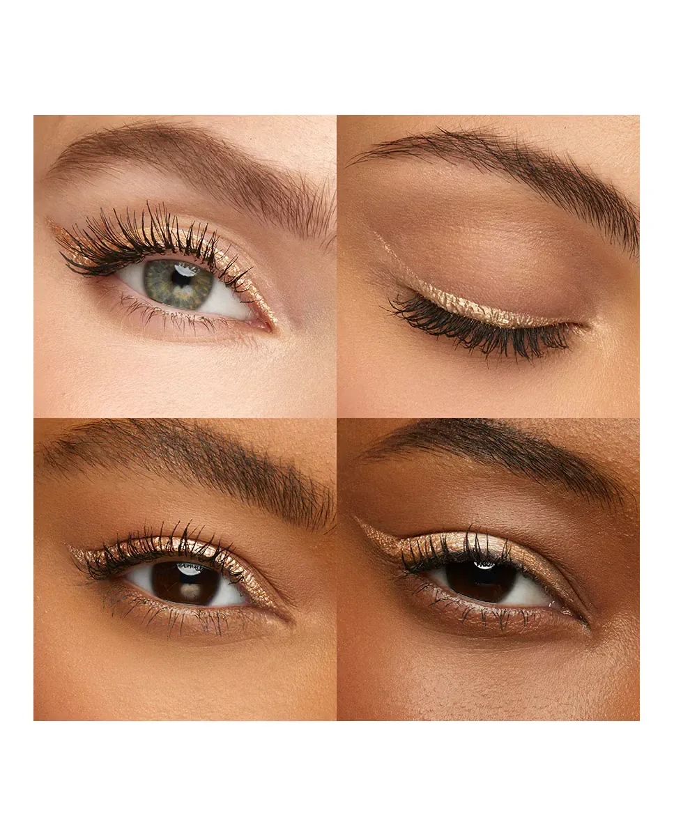 Жидкая подводка для глаз с ультра стойким цветом, водостойкая, Super Colour Waterproof Eyeliner Kiko Milano, 02 Gold — фото 4