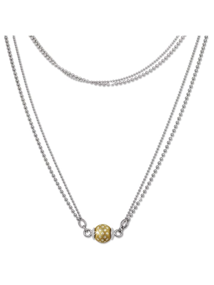 

SilberDream Колье из серебра 925 пробы с золотым покрытием (333 проба желтого золота), приблизительно 45 см