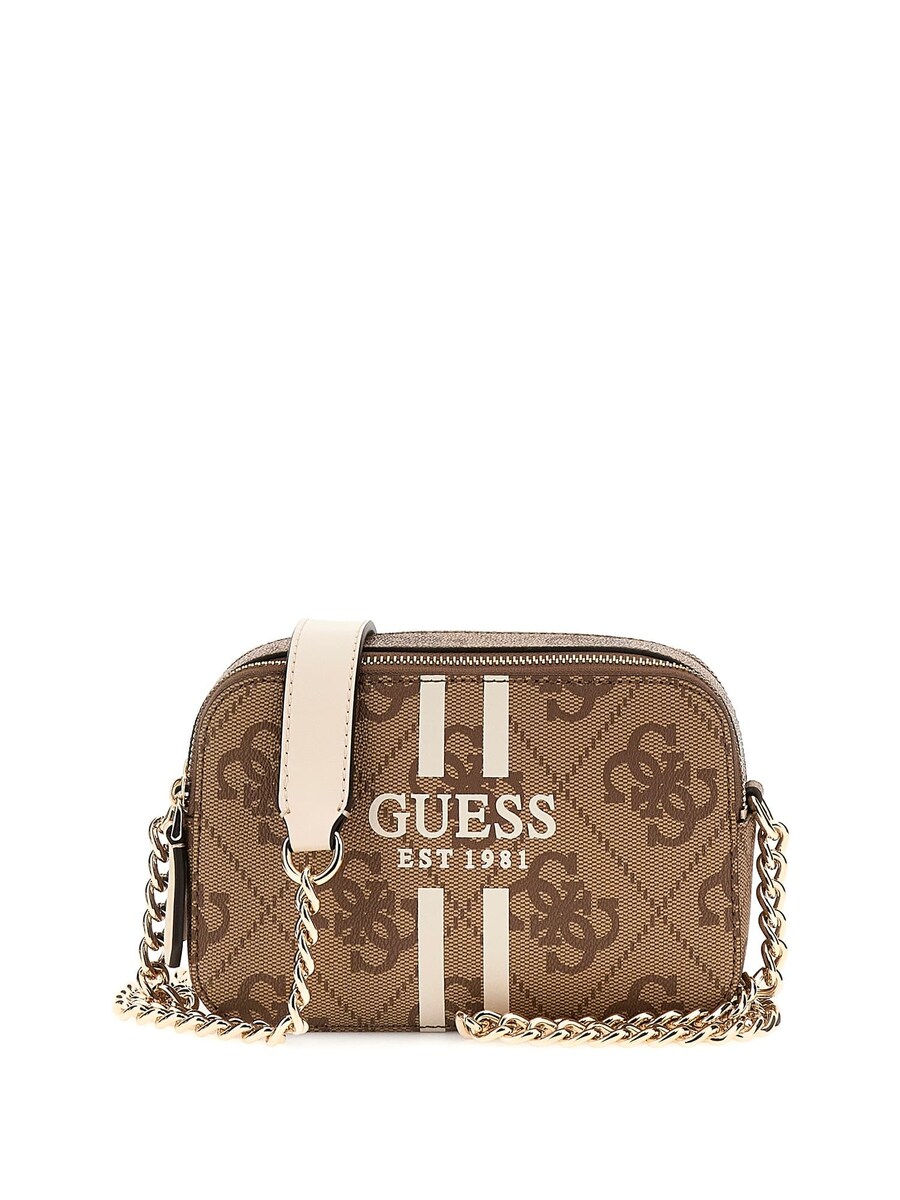 

Сумка через плечо GUESS Noelle, цвет Ecru/Dark beige