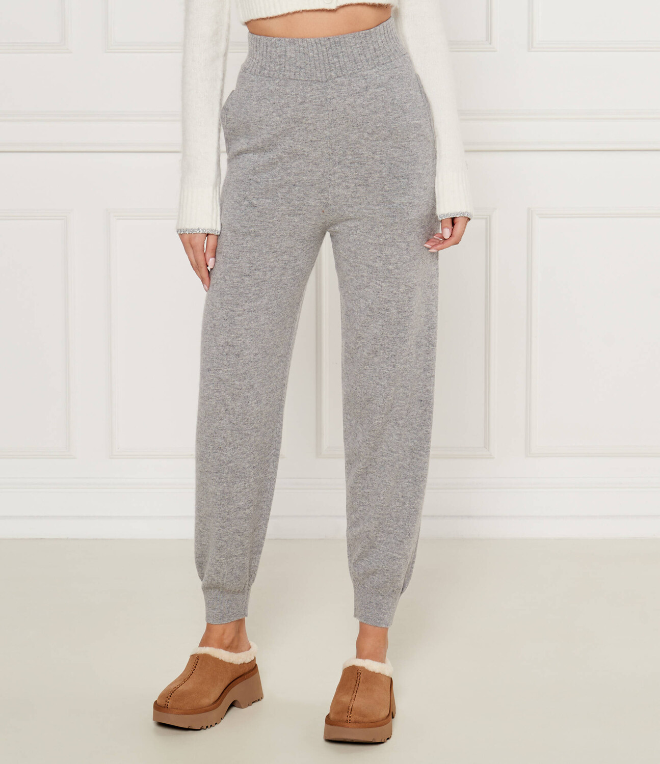 

Брюки Pinko di maglia AUSTRALIAN Regular Fit, серый