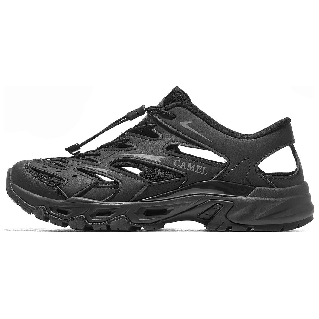 

CAMEL Дышащие противоскользящие и износостойкие речные треккинговые туфли мужские черные, цвет Black