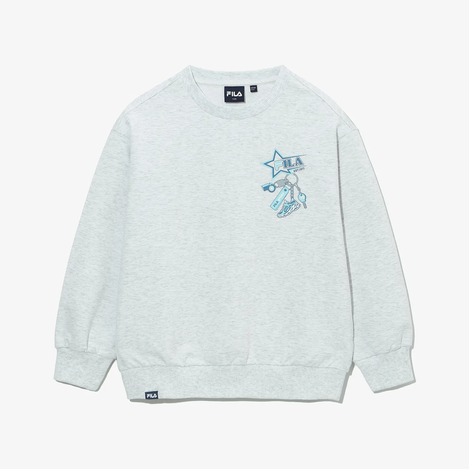 Детский серый свитшот Track от Fila Kids