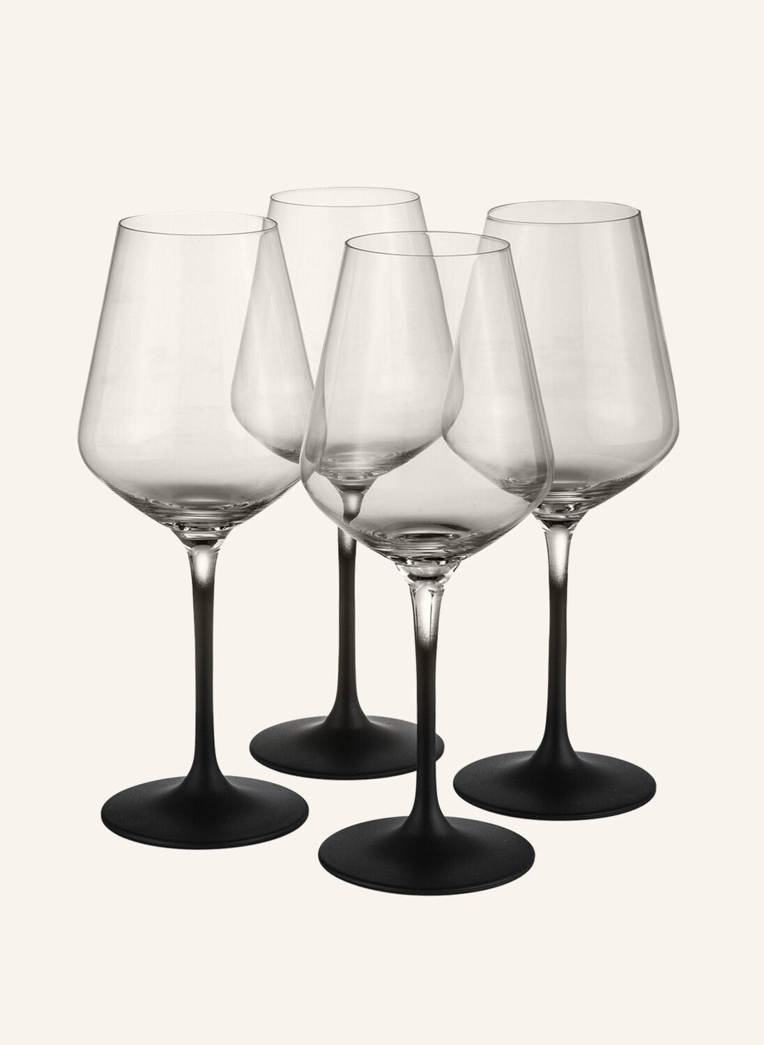 

4 шт - Бокал для вина Villeroy Boch MANUFACTURE ROCK, 470 мл, черный/белый