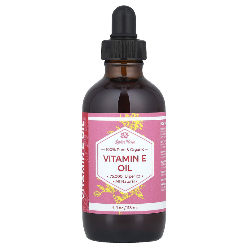 

Leven Rose, 100% чистое органическое масло с витамином Е, 118 мл (4 жидк. Унции)