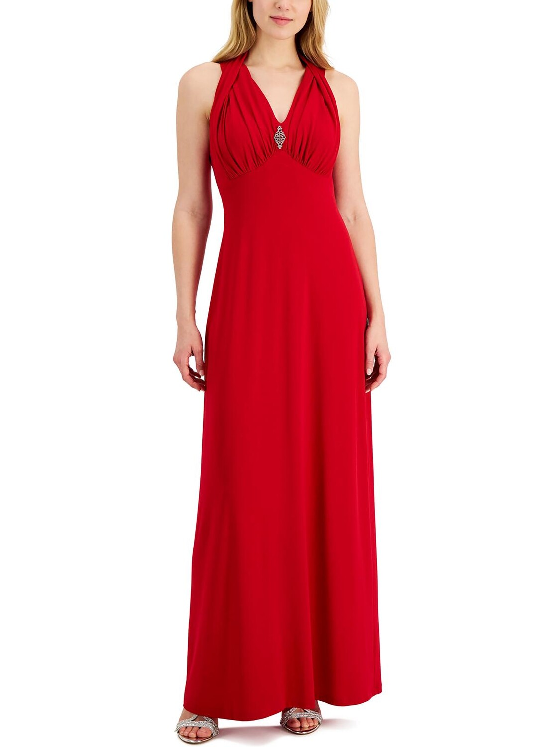 

Женское вечернее платье макси с украшением Connected Apparel, цвет Apple Red