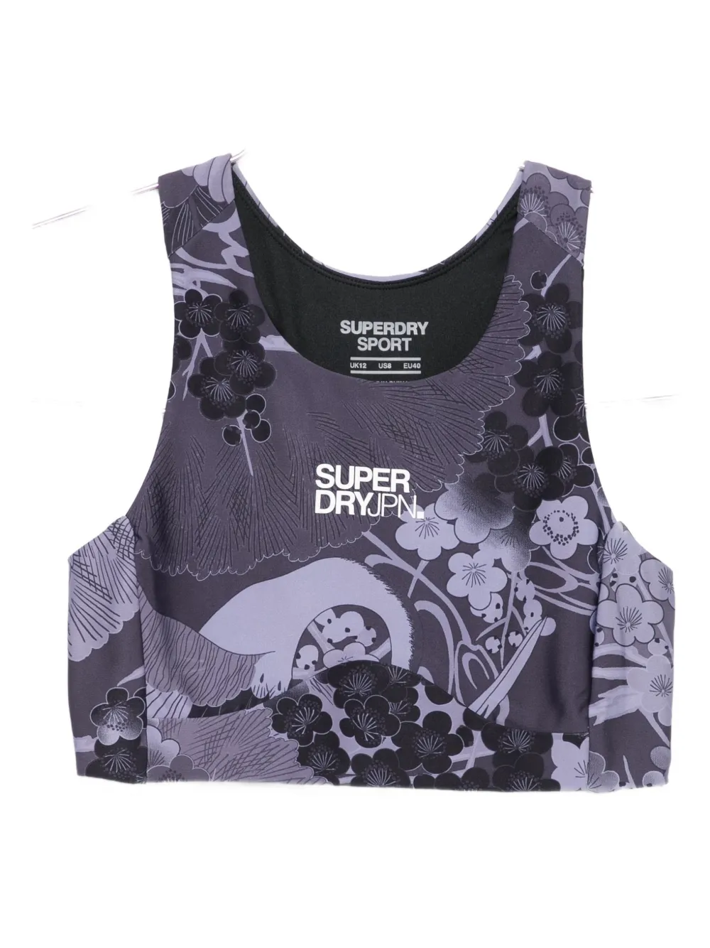 

Спортивный бюстгальтер с цветочным принтом Superdry, серый