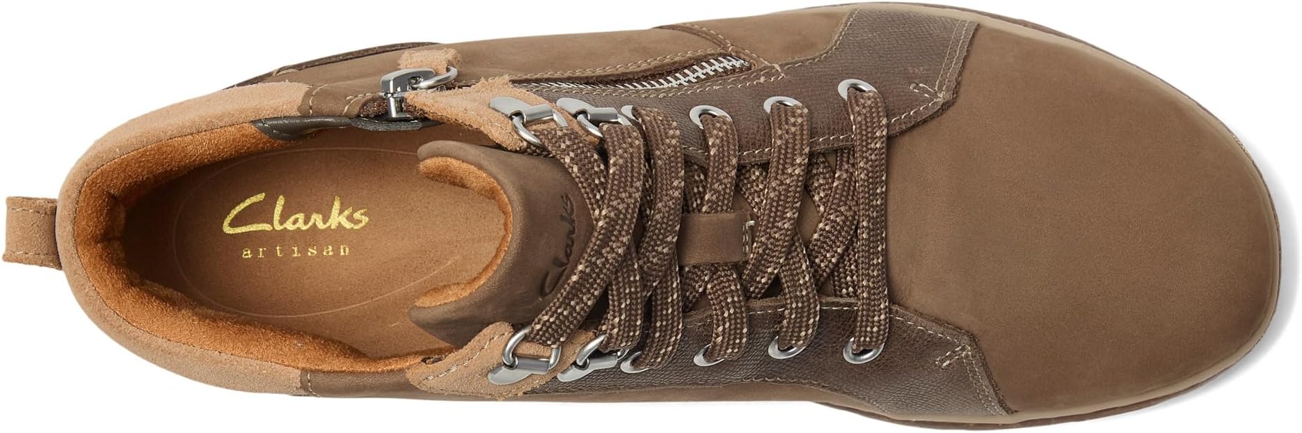 Ботинки женские Clarks Orlene Top водонепроницаемые из нубука, коричневый — фото 2