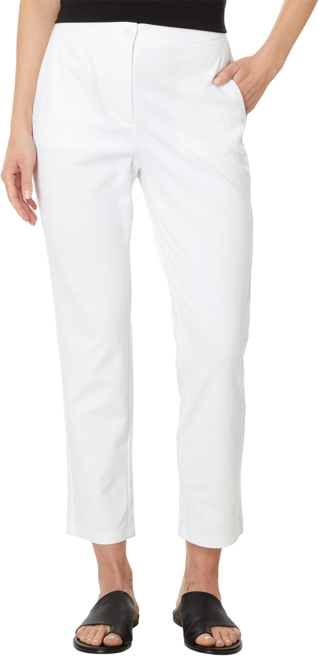 

Брюки Eileen Fisher Petite High Waisted Ankle Pant, белый