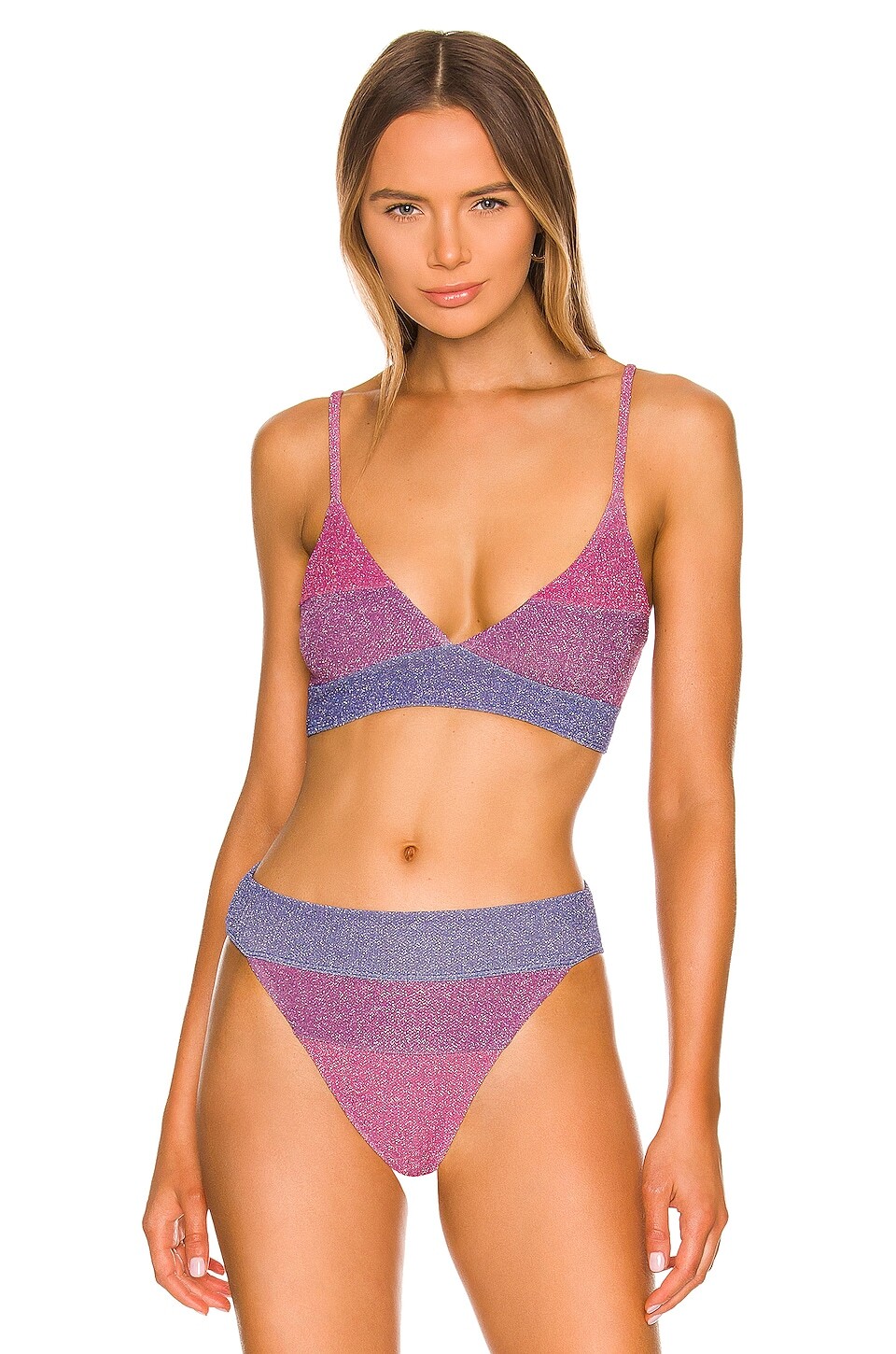 

Топ бикини BEACH RIOT X REVOLVE Riza, цвет Gemstone Colorblock