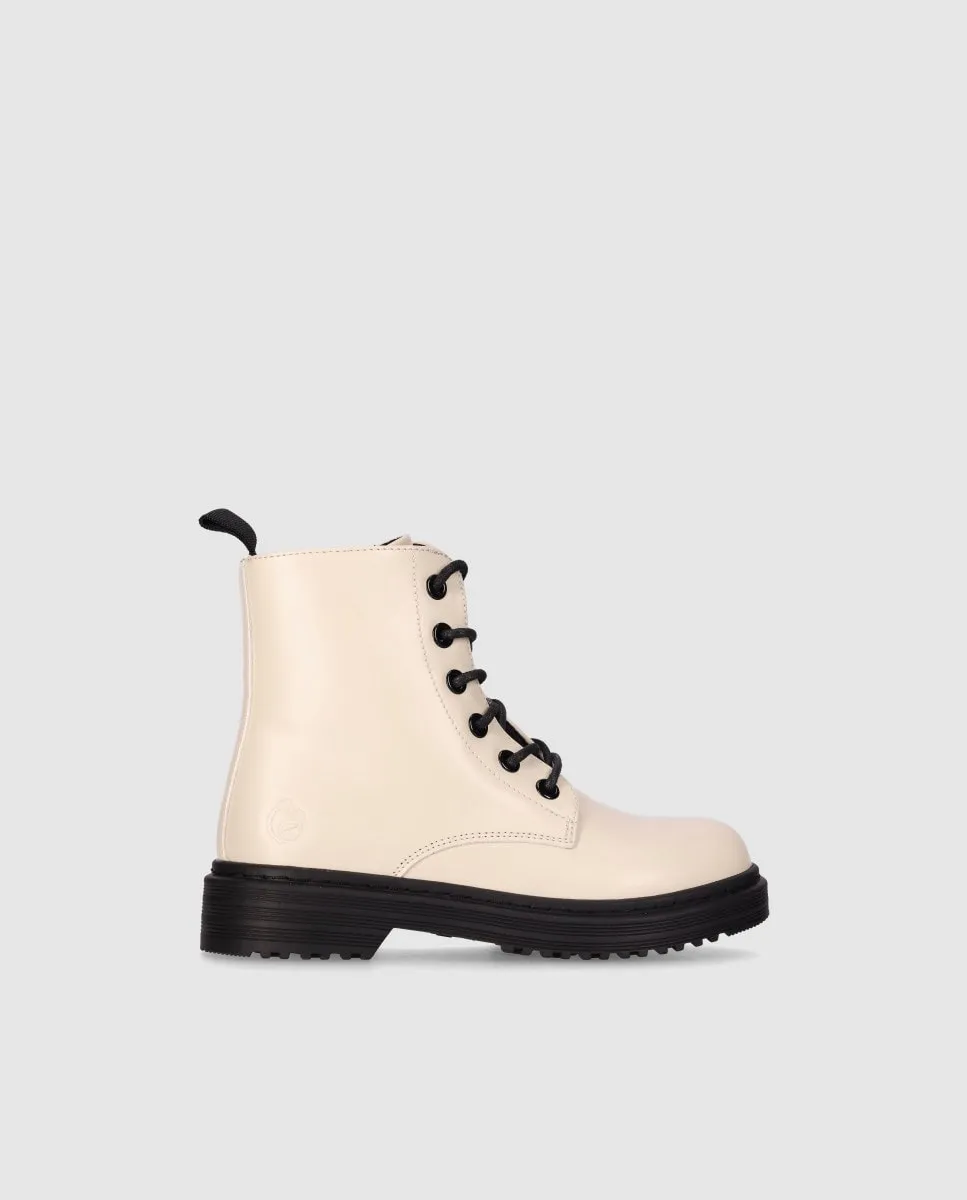 

Детские ботинки в военном стиле с застежкой-молнией Chika10, бежевый