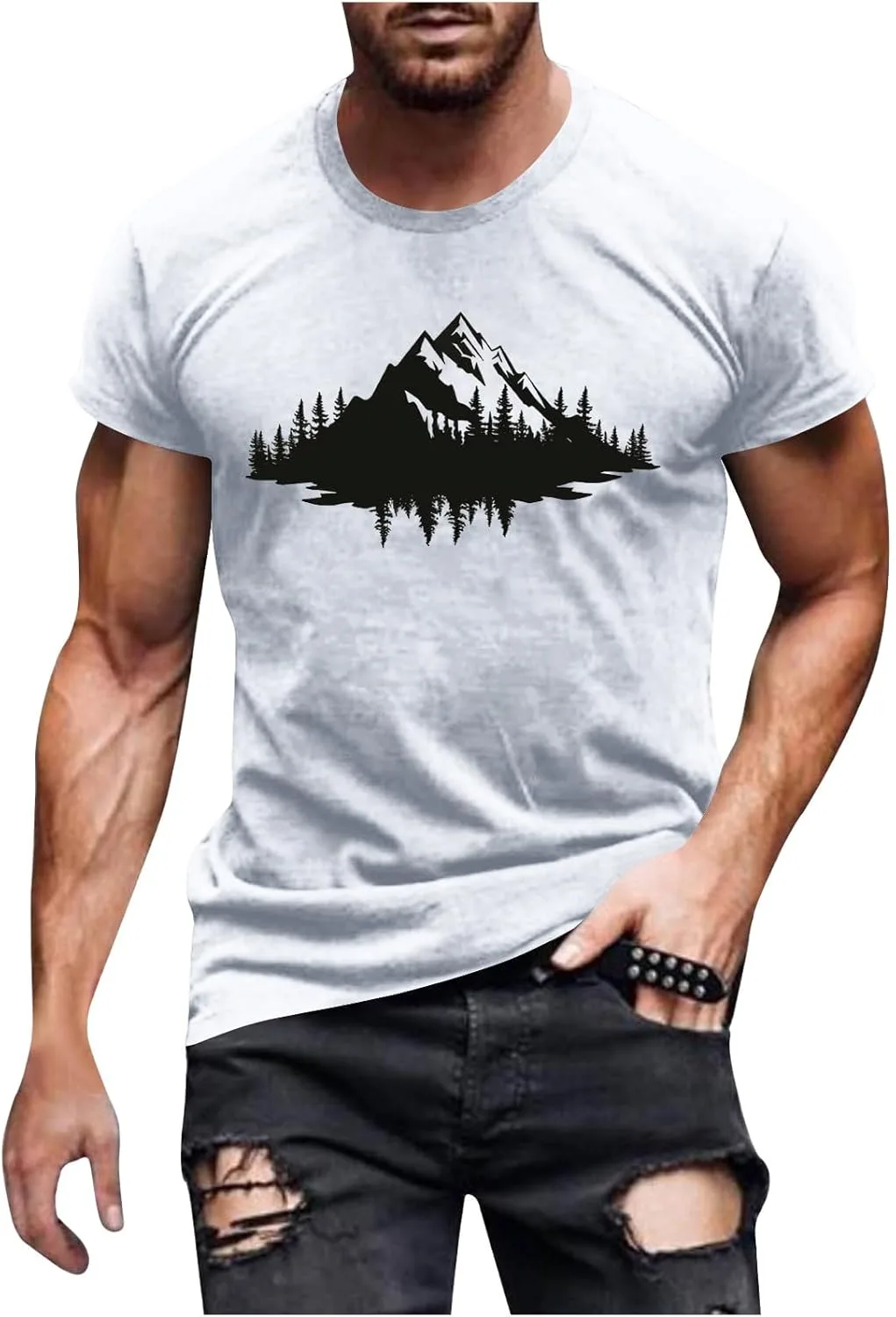 

Мужская футболка Oversized с принтом, короткий рукав