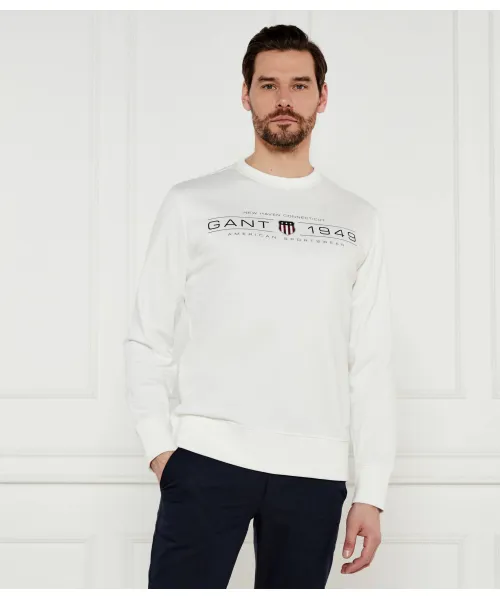 

Графическая толстовка Regular fit Gant, белый