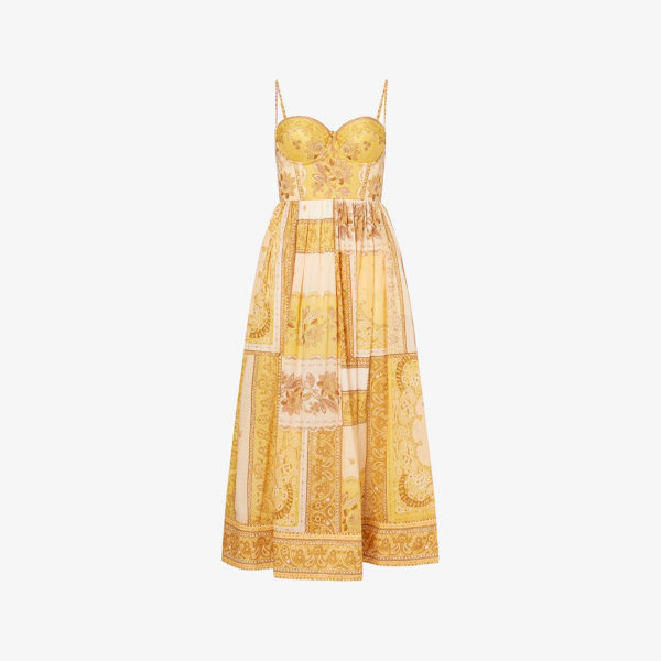 

Платье корсетное Zimmermann, желтый