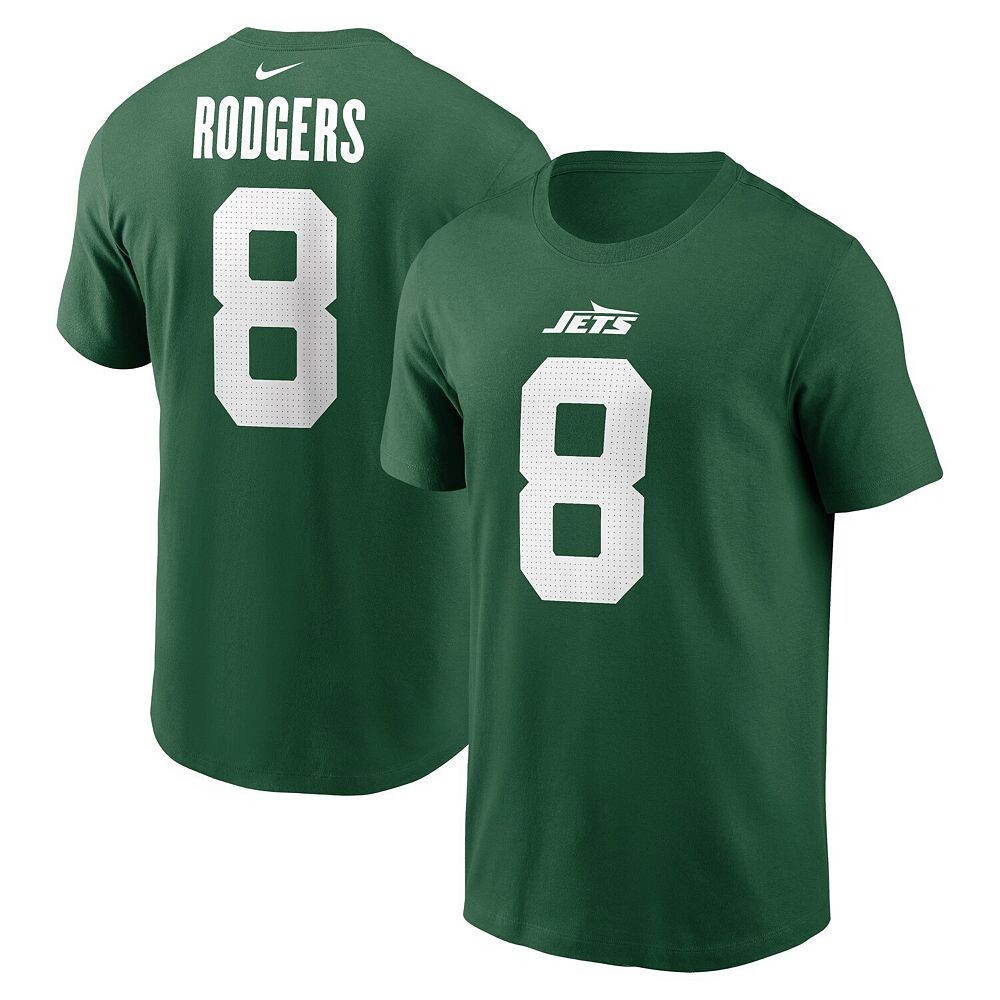 

Мужская футболка Nike Aaron Rodgers Legacy Green New York Jets с именем и номером, цвет Jet Green