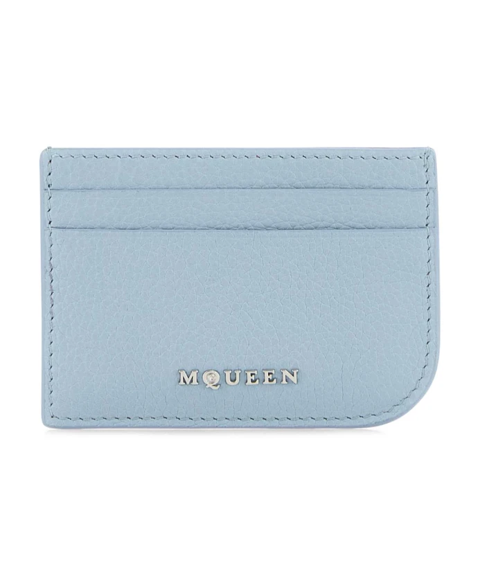 

Карманный кошелек из светло-голубой кожи Alexander Mcqueen, синий