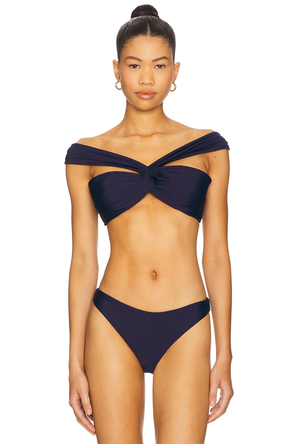 

Верх бикини бандо с драпировкой Olivia Milly, navy
