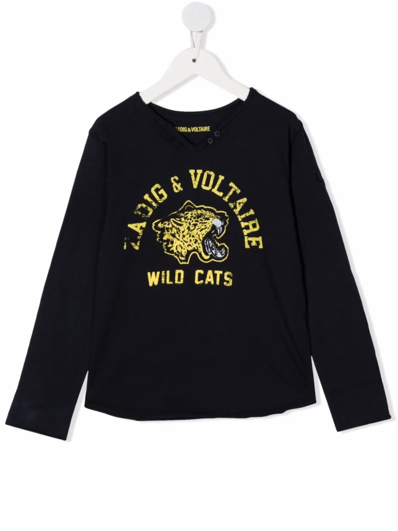 

Zadig & Voltaire Kids футболка Wild Cats с длинными рукавами и графичным принтом, синий