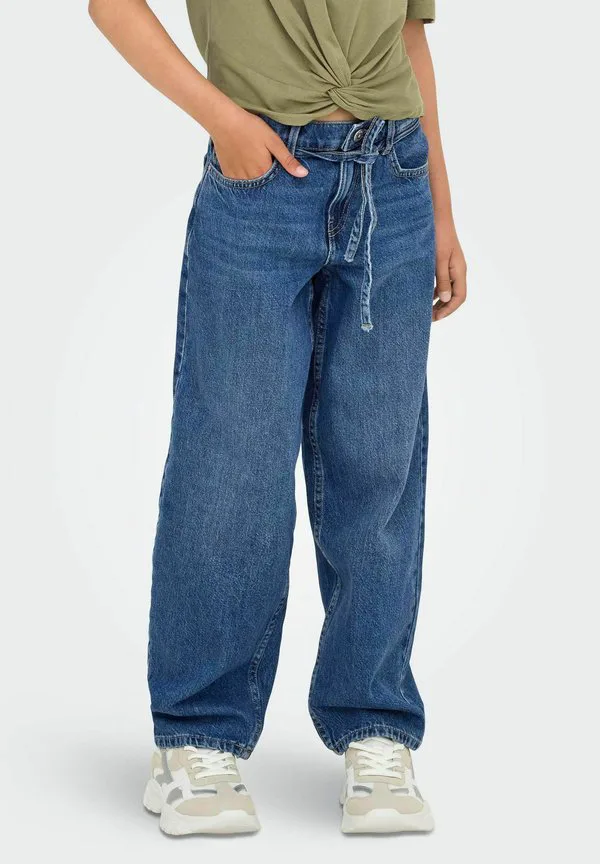 Прямые джинсы koggianna с очень высокой талией и свободным кроем. Only Girls, Medium Blue Denim — фото 2