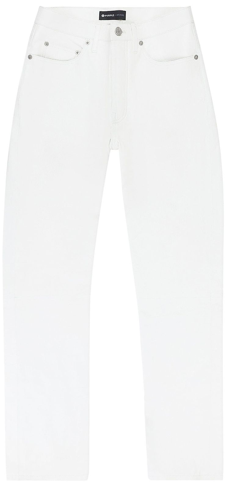 

Брюки PURPLE BRAND Leather Relaxed Fit Pants 'White', белый